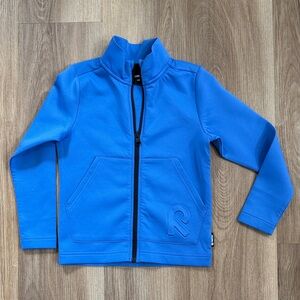 Reima Jacket Boys Girls Blue Youth Zip Scuba Lightweight Moisure Wicking Size 6Y